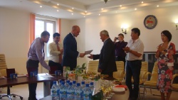 Награждение ветеранов строительной отрасли.