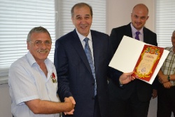 Награждение ветеранов строительной отрасли.